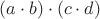 $(a\cdot b)\cdot(c\cdot d)$