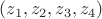 $(z_1,z_2,z_3,z_4)$