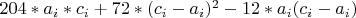 $204*a_i*c_i+72*(c_i-a_i)^2-12*a_i(c_i-a_i)$