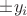 $\pm y_i$