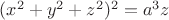 $(x^2+y^2+z^2)^2=a^3z$