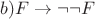 $b) F\to \neg \neg F$