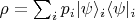 $\rho=\sum_i p_i |\psi\rangle_i \langle \psi|_i$