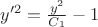 $y'^2=\frac{y^2}{C_1}-1$