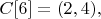 $C[6]=(2,4),$