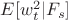 $E[w^2_t|F_s]$