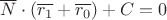 $\overline{N}\cdot(\overline{r_1}+\overline{r_0})+C=0$
