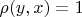 $\rho(y,x)= 1$