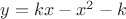$y=kx-x^2-k$