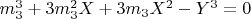 $m_3^3 + 3m_3^2X + 3m_3X^2 - Y^3 = 0$