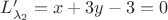 $L'_{\lambda_2}=x+3y-3=0$ $L'_{\lambda_2}=x+3y-3=0$