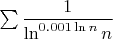 $\sum\dfrac1{\ln^{0.001\ln n}n}$