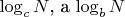 $ \log_cN$, а $\log_bN$