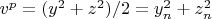 $v^p=(y^2+z^2)/2=y^2_n+z^2_n$