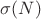 $\sigma(N)$