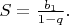 $ S = \frac{b_1}{1-q}.$