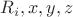 $R_i,x,y,z$