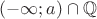 $(-\infty;a)\cap\mathbb Q$