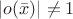 $|o(\bar x)|\ne 1$ $|o(\bar x)|\ne 1$