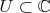 $U\subset\mathbb C$