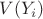$V(Y_i)$ $V(Y_i)$