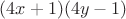 $(4x+1)(4y-1)$