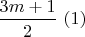 $\dfrac{3m+1}{2}\ (1)$