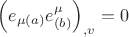 $\left( {e_{\mu \left( a \right)} e_{\left( b \right)}^\mu  } \right)_{,v}  = 0$