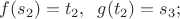 $f(s_2)=t_2, \;\; g(t_2)=s_3;$