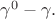 $\gamma^0-\gamma.$