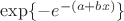 $\exp\{-e^{-(a+bx)}\}$