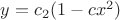 $y=c_2(1-cx^2)$