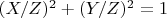 $ (X/Z)^2+(Y/Z)^2=1$