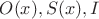 $O(x), S(x), I$