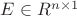 $E \in R^{n \times 1}$