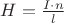 $H=\frac{I\cdot n}{l}$