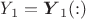 $\mathit{Y}_1=\boldsymbol{Y}_1(:)$ $\mathit{Y}_1=\boldsymbol{Y}_1(:)$