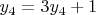 $y_4=3y_4+1$