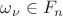 $\omega_\nu \in F_n$