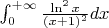 $\int_0^{+\infty}\frac{\ln^2x}{(x+1)^2}dx$