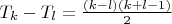 $ T_k-T_l = \frac{(k-l)(k+l-1)}{2} $