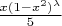 $\frac{x (1-x^2)^\lambda}{5}$