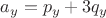 $a_y=p_y+3q_y$