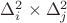 $\Delta_i^2\times \Delta_j^2$