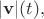 $|\mathbf{v}|(t),$