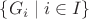 $\{G_i\mid i\in I\}$