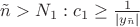 $\tilde{n} > N_1 : c_1 \geq \frac{1}{|y_{\tilde{n}}|}$