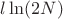 $l \ln (2N)$
