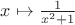 $x\mapsto\frac1{x^2 + 1}$