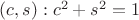 $(c,s) : c^2 + s^2 = 1$